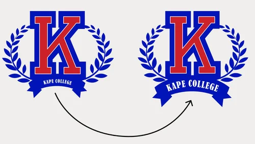 Example of minimum embroidered lettering height