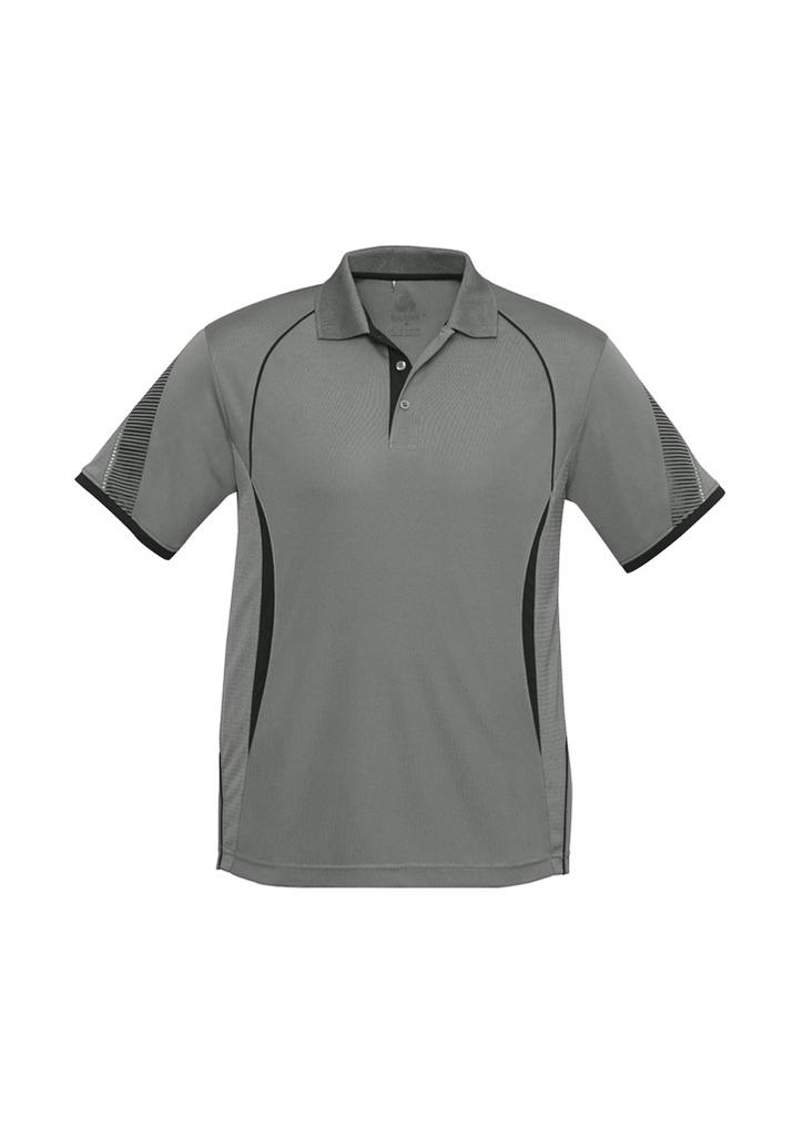 [9401042284372] P405KS - Kids Razor Short Sleeve Polo (4, Ash/Black)