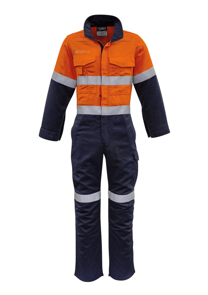 ZC525 - Mens Orange Flame Overall - Hoop Taped