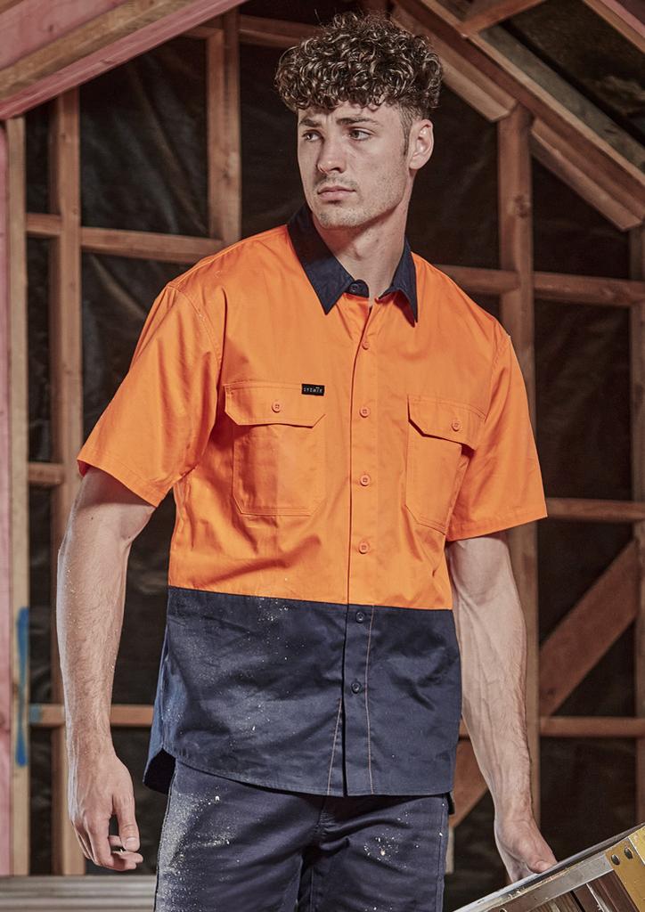 ZW115 - Mens Hi Vis Short Sleeve Shirt