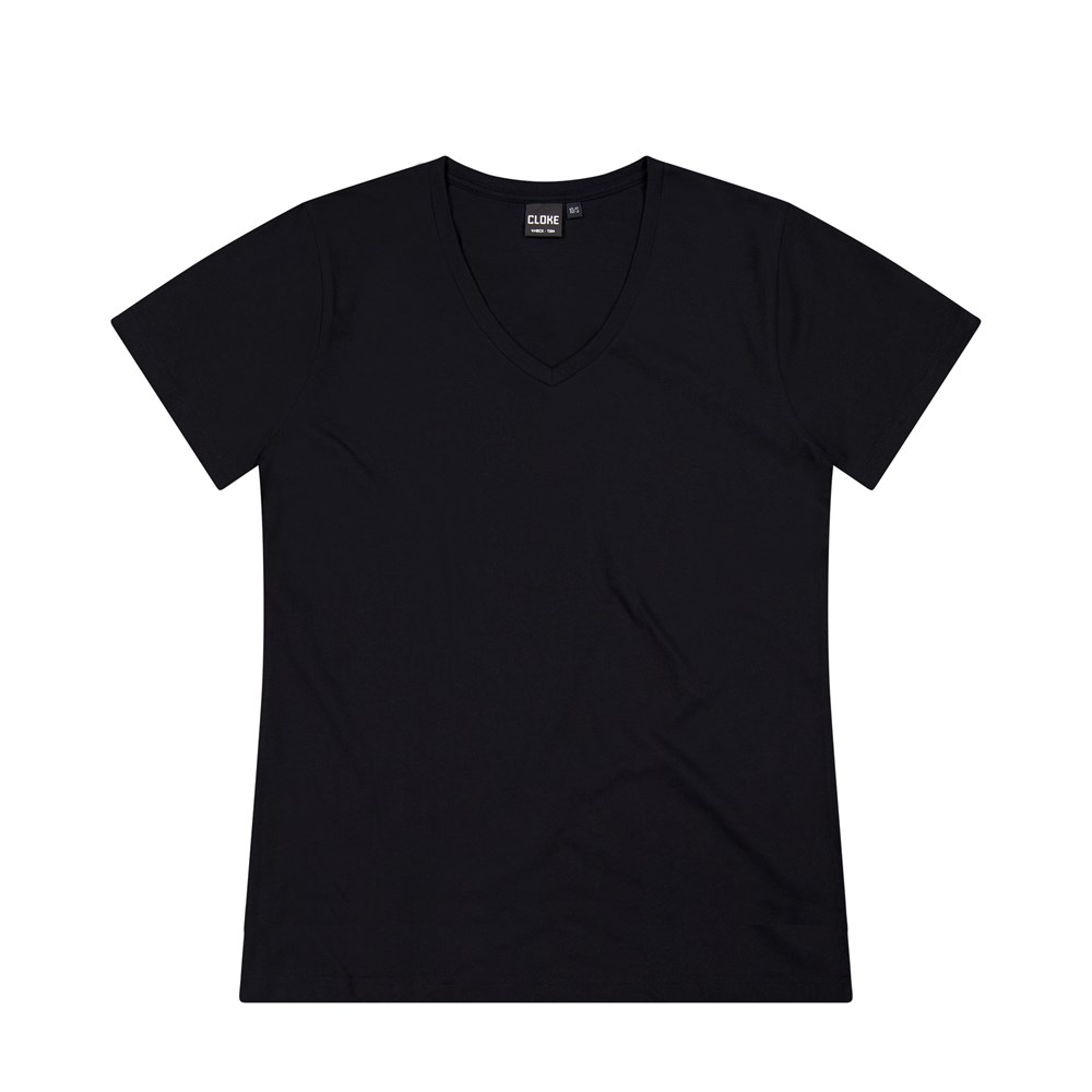 [T204-BK-8] T204 - V-Neck Tee V2 - Womens (8)