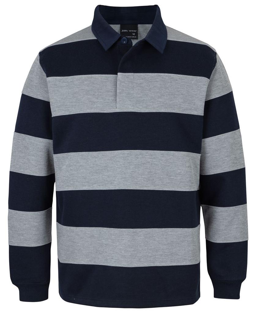 [3SRNG7] 3SR - JBs Rugby Striped (3XS, Navy/13% Marle)