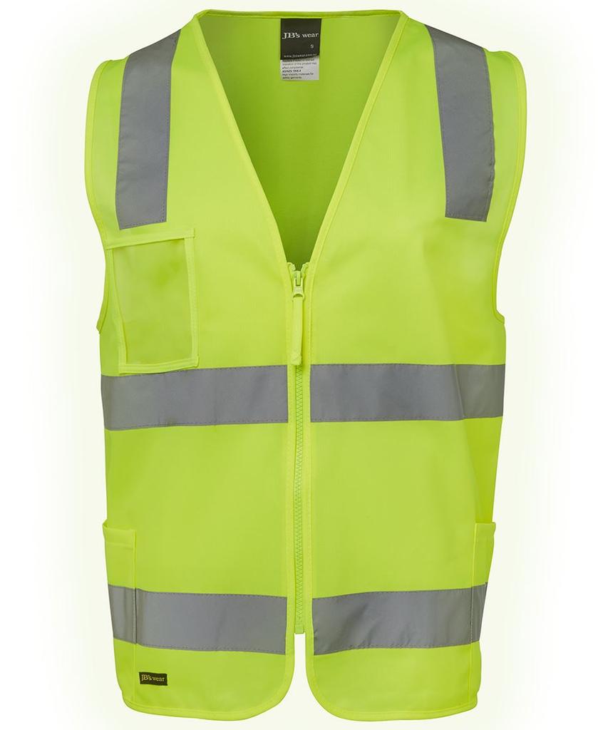 [6DNSZE8] 6DNSZ - JBs Hv (D+N) Zip Safety Vest (2XS, Lime)