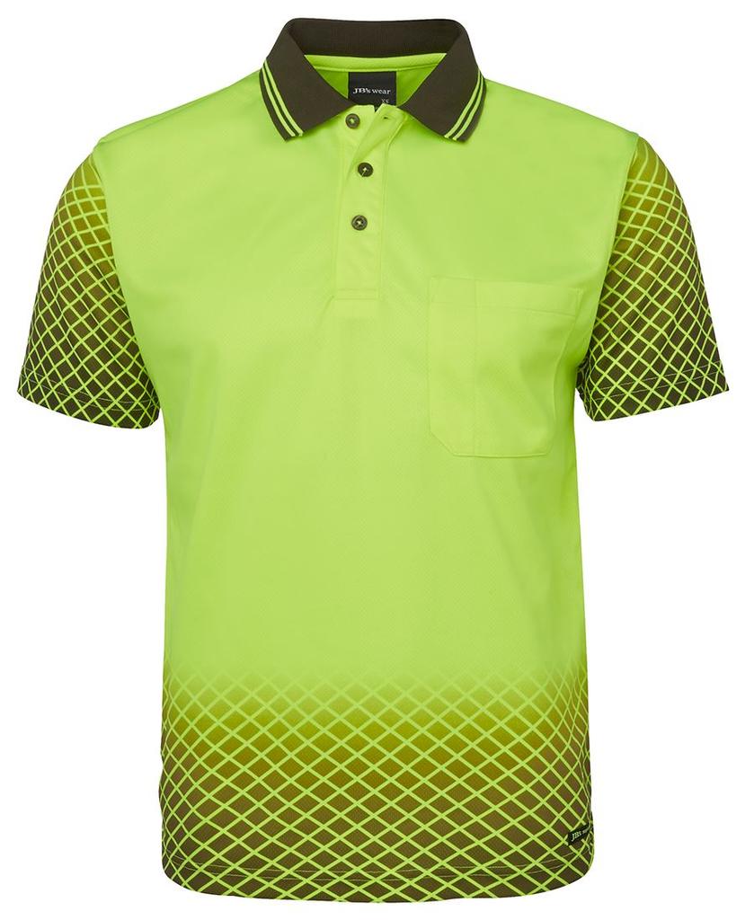 [6HVNSEBAA] 6HVNS - JBs Hv 4602.1 Net Sub Polo (XS, Lime/Black)
