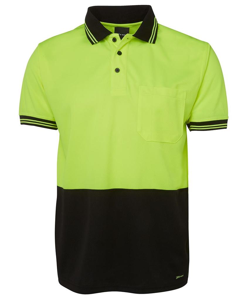 [6HVPSEBK] 6HVPS - JBs Hv S/S Trad Polo (2XS, Lime/Black)