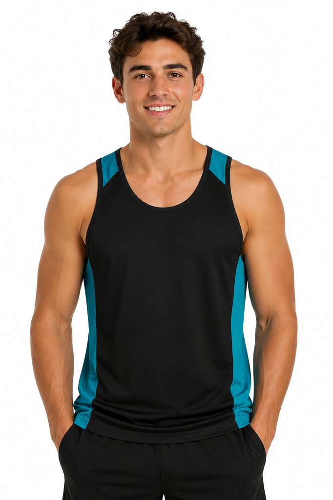 [110171022] 1101 - MENS PREMIER SINGLET (S, Apple/Black)