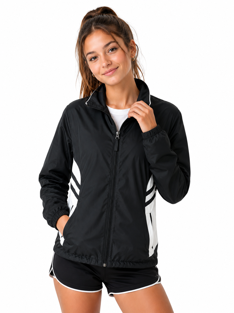[361102781] 3611 - **KIDS TASMAN TRACK TOP (4, Black/Cyan)