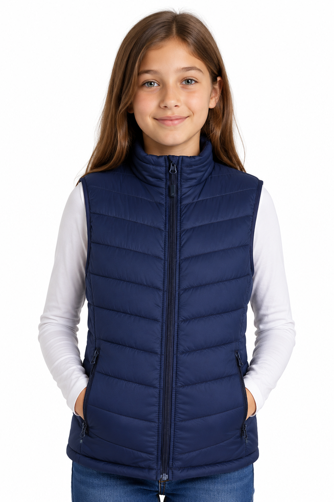 [3523021] 3523 - KIDS SNOWY PUFFER VEST (4, Black)