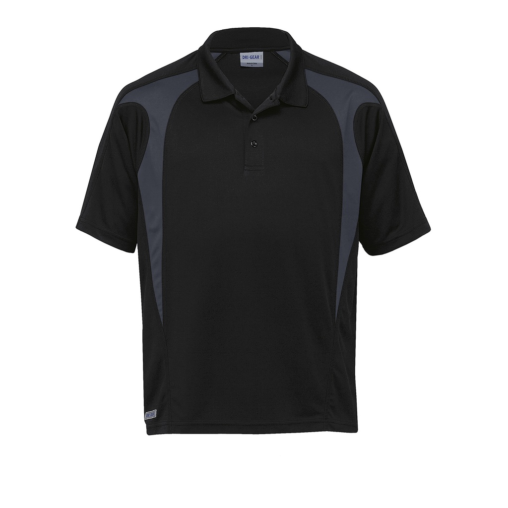 [DGSP(Y)-BLACK-CHARCOAL-4XS] DGSP(Y) - Youth Dri Gear Spliced Zenith Polo (4XS, Black/Charcoal)