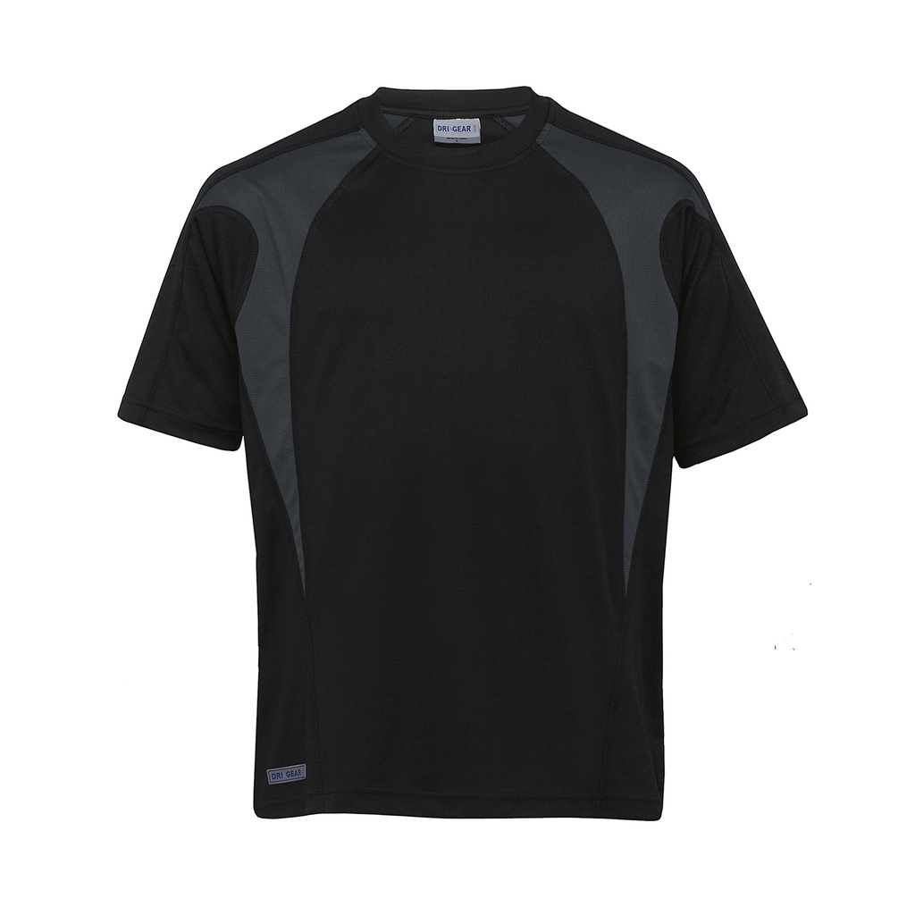 [DGST-BLACK-CHARCOAL-4XS] DGST - Dri Gear Spliced Zenith Tee (4XS, Black/Charcoal)