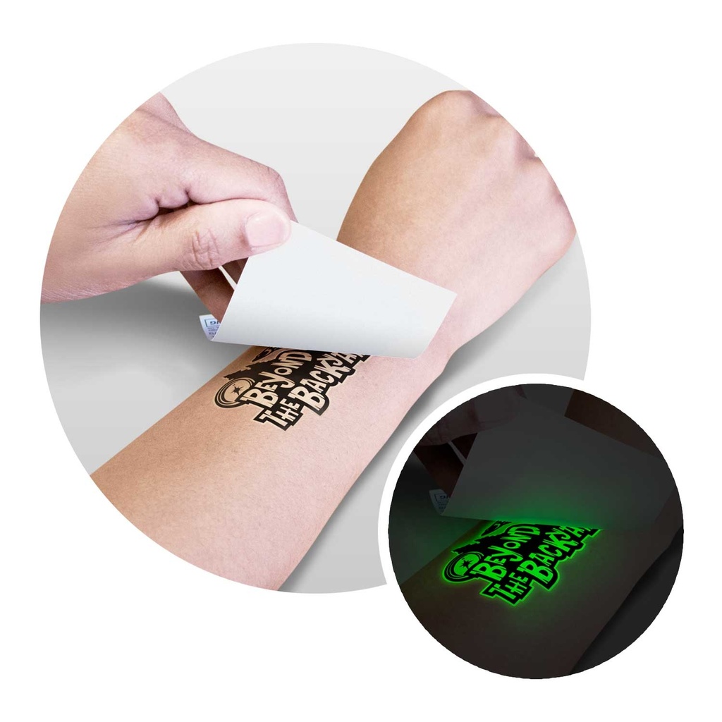 [132835] Temporary Tattoo Glow in the Dark - 51mm x 76mm - 113186