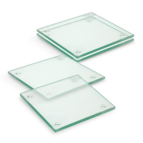 [116395] Venice Glass Coaster - Set of 4 - Square - 116395