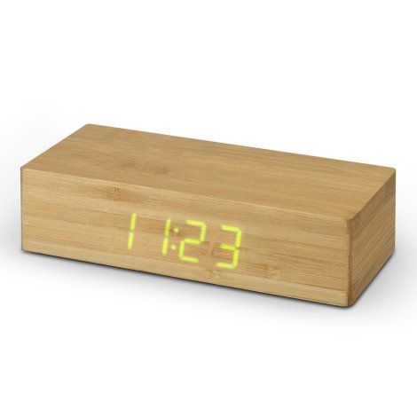[121377] Bamboo Wireless Charging Clock - 121419