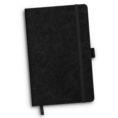 [121820] RPET Felt Hard Cover Notebook - 121842 (Black)