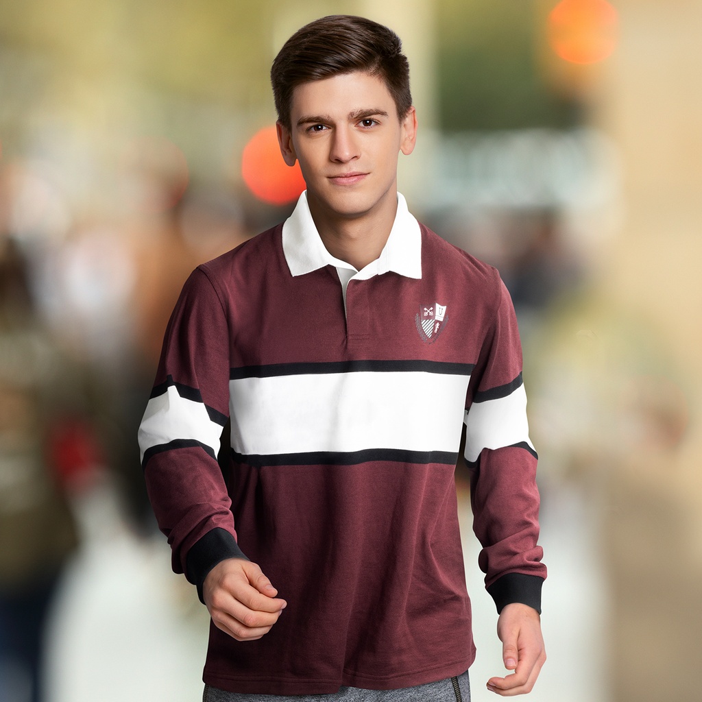 [12116957] Custom Rugby Shirt - 121169 (S, Berry)