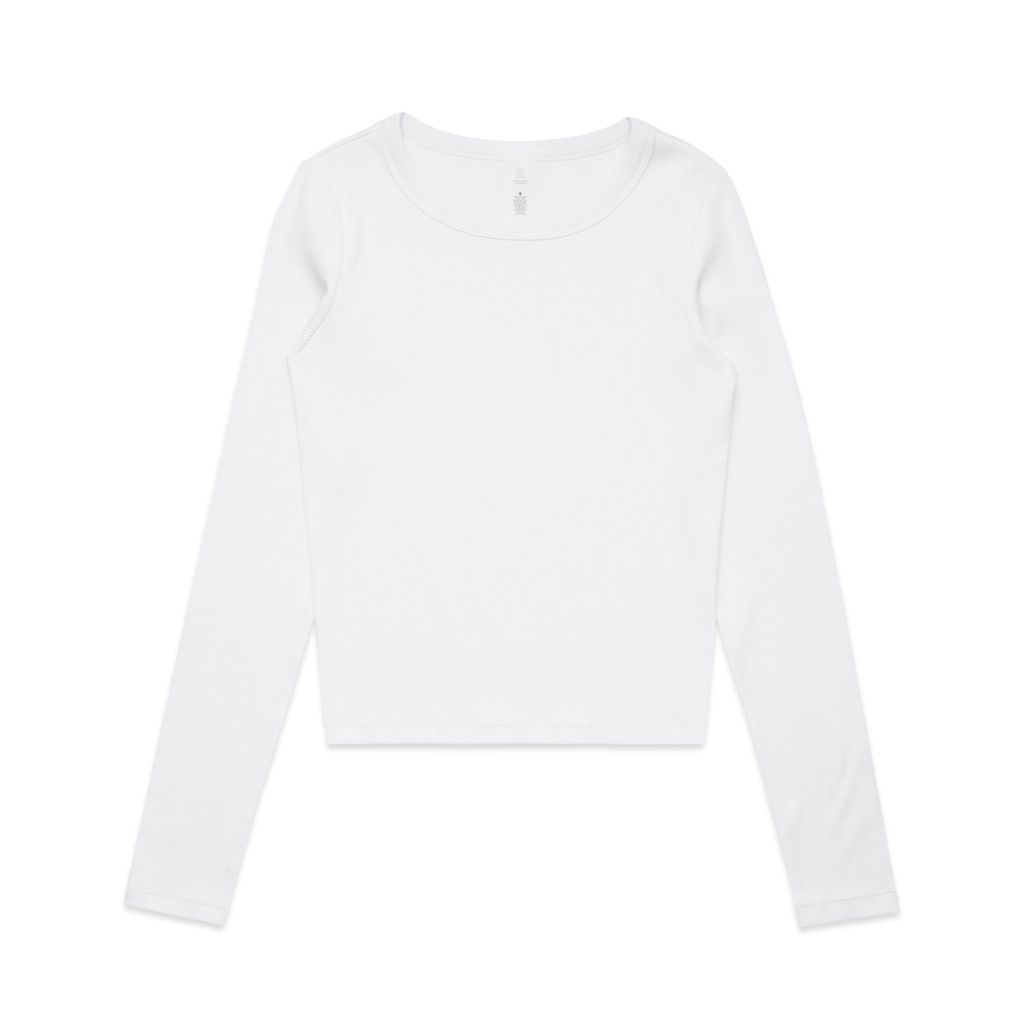 Wo's Organic Rib L/S Tee - 4096