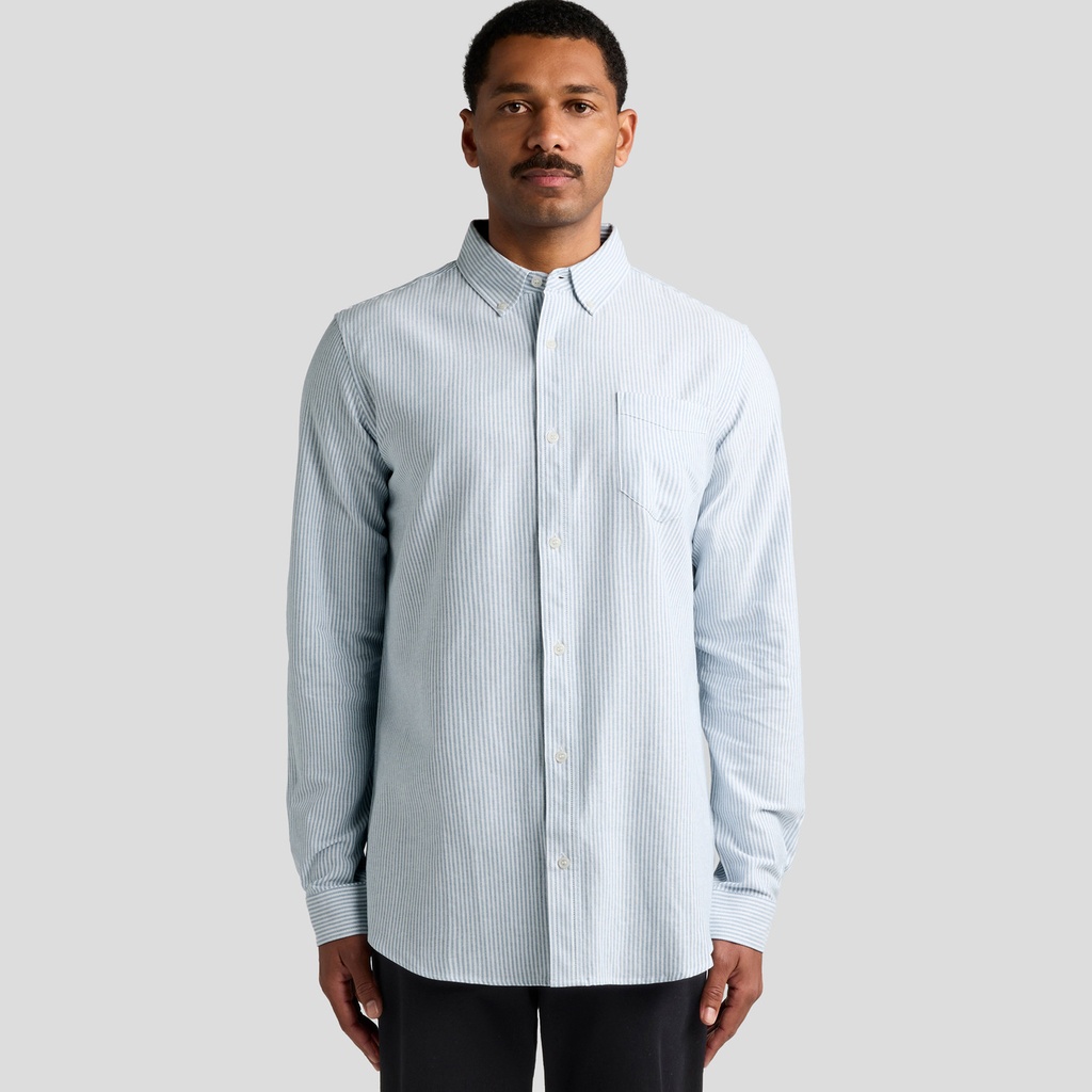 [5403-WH/BL-G-S] Oxford Stripe Shirt - 5403 (S)