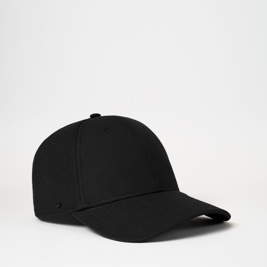 [HU20608RCBL-UFlex] U20608RC - 6 Panel Recycled Cotton Baseball Cap (Black)