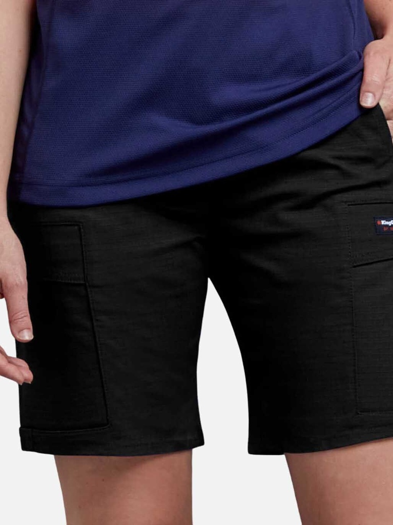 [9357732087443] K47008 - Womens Workcool Pro Stretch Shorts (6, BLACK)