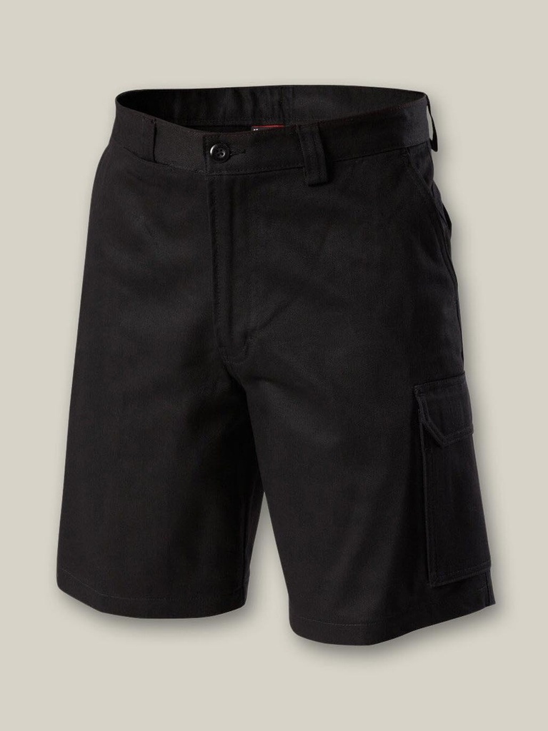 Y05500 - Relaxed Fit Mid Weight Cotton Drill Short (67, BLACK)