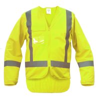 [AVEST303-YE-XS] ESKO L/S D/N SAFETY VEST - SIZE (XS)