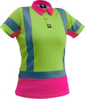 [PCP1264-FLYE/PK-4] CAUTION D/N WOMEN'S MICROVENT POLO-SIZE (4)