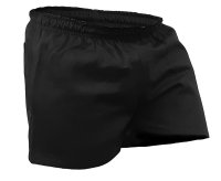 [PCT1590-BK-S] CAUTION 100% COTTON 3 POCKET RUGBY SHORTS-SIZE (S)
