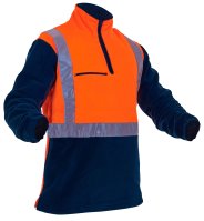 [PCF1012-FLOR/NA-7XL] CAUTION D/N POLAR FLEECE 1/2 ZIP TUNIC - 380GM-SIZE (7XL)