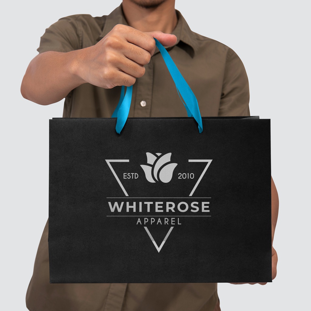 Large Ribbon Handle Paper Bag - 125058