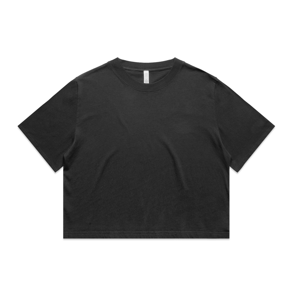 Wo's Heavy Faded Crop Tee - 4089